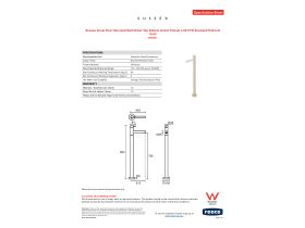 Specification Sheet - Sussex Scala Floor Mounted Bath Mixer Tap 200mm Outlet Trimset LUX PVD Brushed Platinum Gold