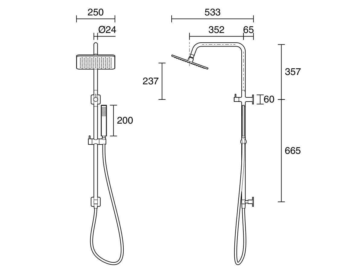 Technical Drawing - Mizu Bloc Twin Waterrail 3 Star