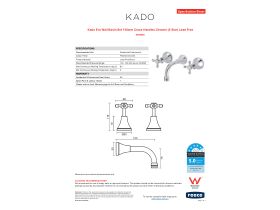 Specification Sheet - Kado Era Wall Basin Set 150mm Cross Handles Chrome (5 Star) Lead Free