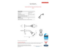 Specification Sheet - Sussex Scala Shower Head and Arm Chrome (3 Star)