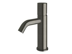 Sussex Pure Basin Mixer Tap Curved Spout Brushed Gunmetal (5 Star)