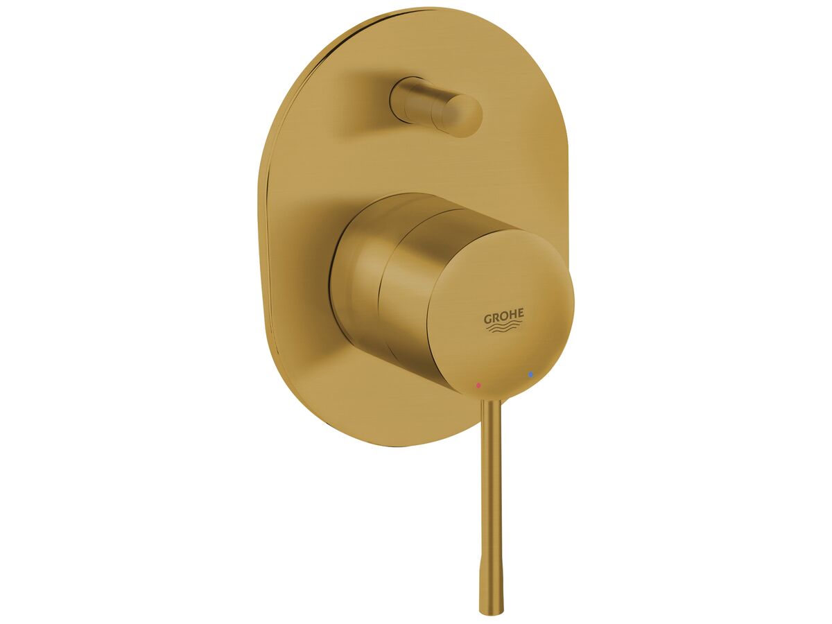 Hero - Grohe Essence New Shower / Bath Mixer with Diverter Slim Tap Brushed Cool Sunrise (V2)