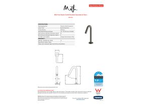 Specification Sheet - Milli Pure Basin Outlet Brushed Gunmetal (5 Star)
