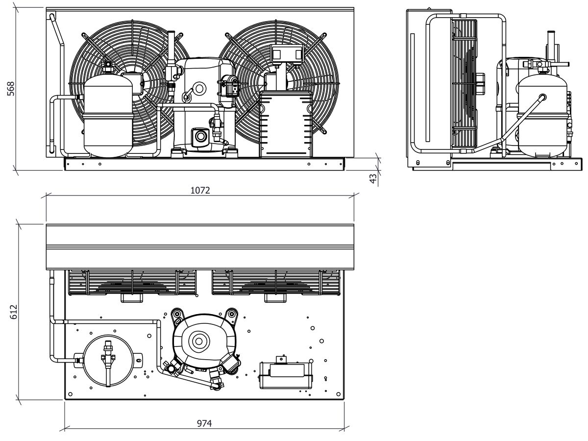 Tecumseh Condensing Unit R404A FHT4538ZHR-XC