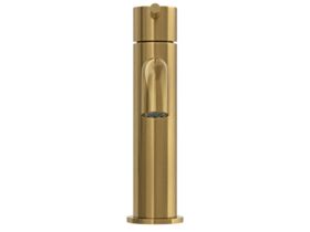 Supporting Image 2 - Mizu Drift Basin Mixer Curved Spout Brushed Brass (6 Star) Lead Free