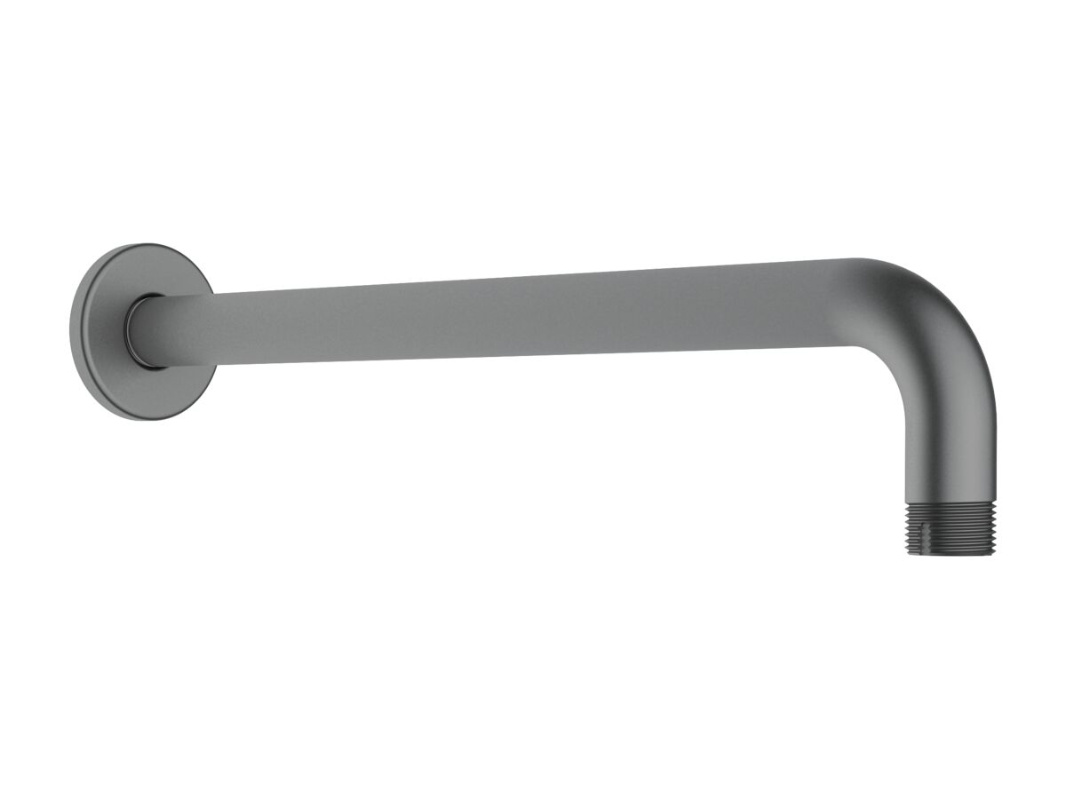 Hero - Roca Ona Wall Straight Shower Arm 400mm Brushed Gunmetal