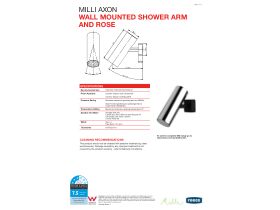 Technical Guide - Milli Axon Wall Mount Shower Arm & Rose (3 Star)