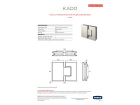 Specification Sheet - Kado Lux Frameless Shower Screen Hinges (2) Brushed Nickel