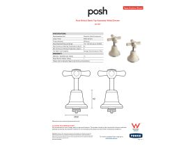 Specification Sheet - Posh Bristol Basin Top Assembly White/Chrome