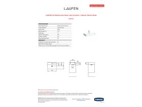 Specification Sheet - LAUFEN Val Wall/Counter Basin with Overflow 1 Taphole 750mm White