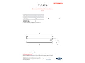 Specification Sheet - Sussex Scala Single Towel Rail 900mm Chrome