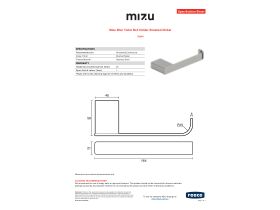Specification Sheet - Mizu Bloc Toilet Roll Holder Brushed Nickel