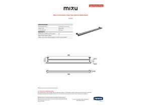 Specification Sheet - Mizu Drift Double Towel Rail 900mm Matte Black