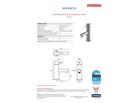 Specification Sheet - Sussex Scala Basin Mixer Tap Satin Chrome (5 Star)