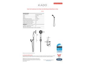 Specification Sheet - Kado Era Handshower with Wall Bracket Matte Black (4 Star)