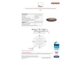 Specification Sheet - Faucet Strommen Vara Ceiling Shower Flush Mounted Kit 380mm Armada Bronze (3 Star)
