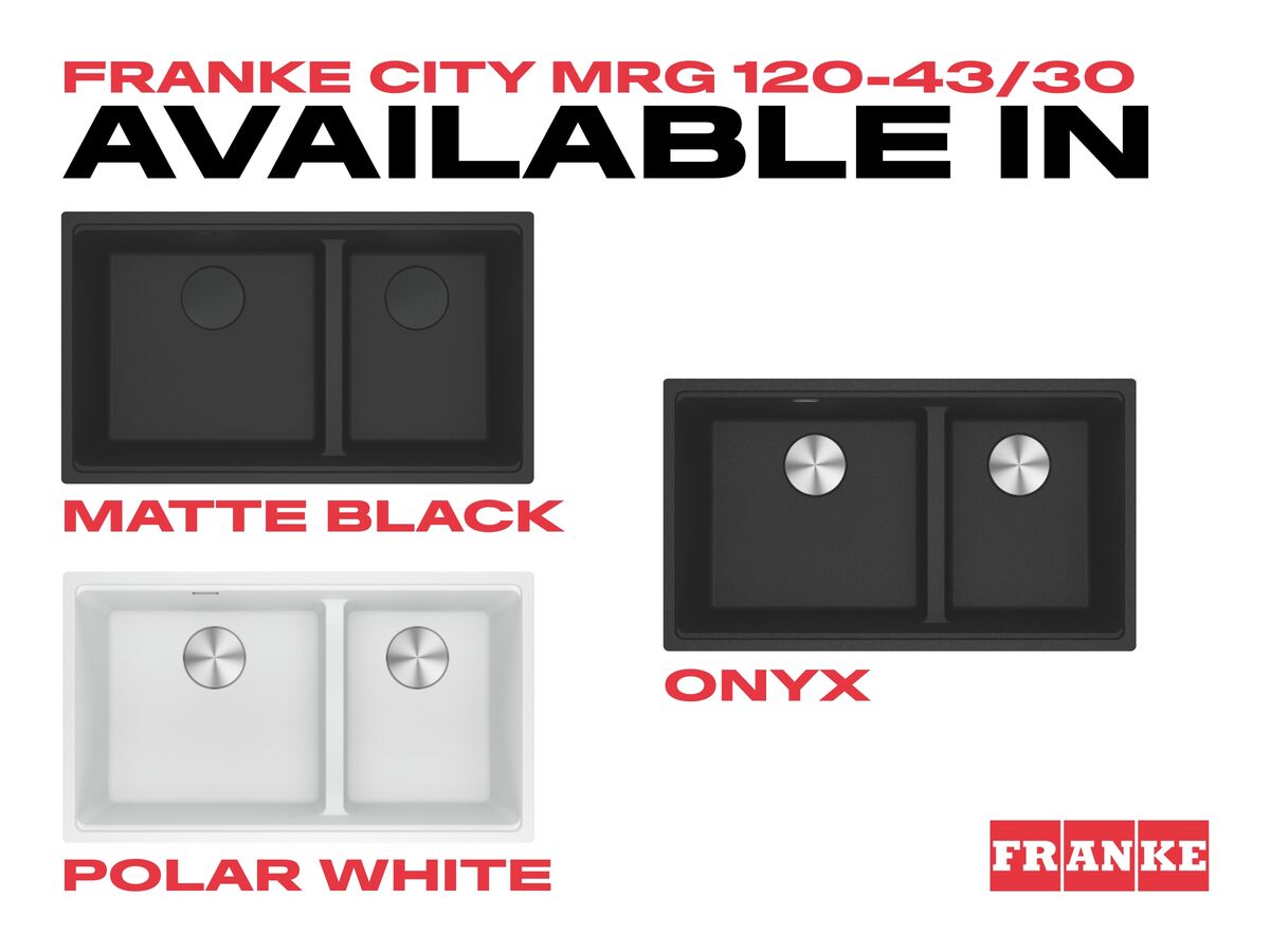 Franke City Fragranite 1.75 Bowl 430mm Bowl + 300mm Bowl Undermount Sink with Low Divider Colour Swatch
