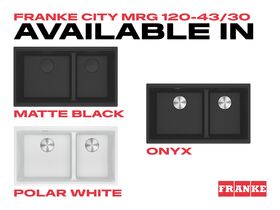 Franke City Fragranite 1.75 Bowl 430mm Bowl + 300mm Bowl Undermount Sink with Low Divider Colour Swatch