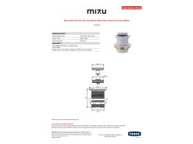 Specification Sheet - Mizu Drift Pull Out Pop Up Waste 40mm Non-Overflow Gloss White