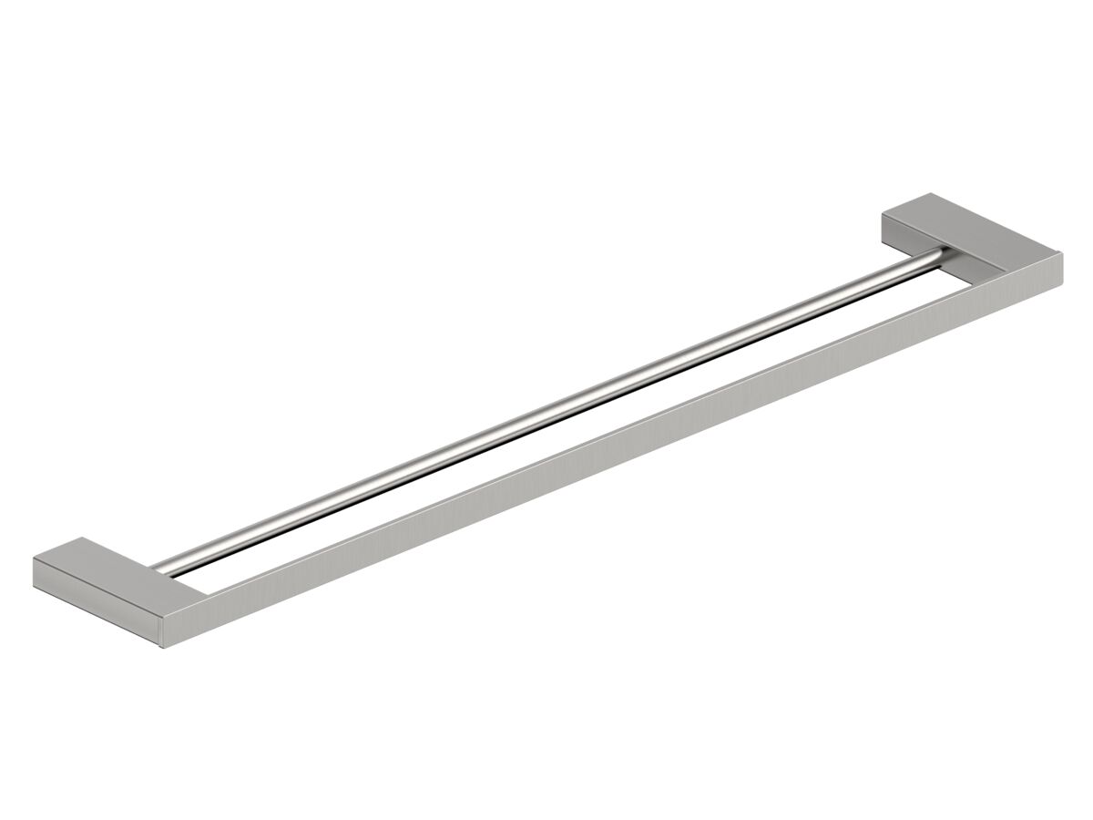 Hero - Mizu Bloc Double Towel Rail 700mm Brushed Nickel