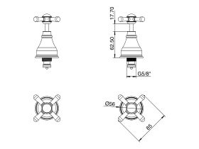 Milli Voir Wall Top Assemblies Cross Handle