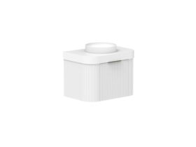 Supporting Image 2- Kado Neue Fluted Double Curve All Drawer 750mm Wall Hung Vanity with Centre Basin Durasein 90mm Top Ultra White