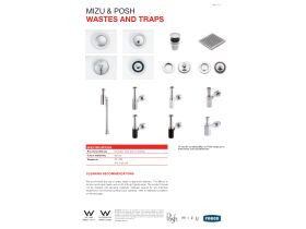 Technical Guide - Mizu Square Floor Waste Stainless Steel 100mm x 100mm