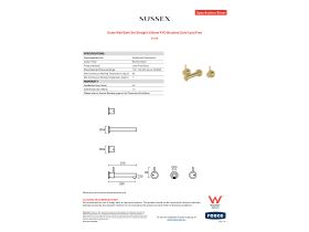 Specification Sheet - Scala Wall Bath Set Straight 200mm PVD Brushed Gold Lead Free