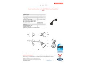 Specification Sheet - Sussex Scala Shower Head and Arm LUX PVD Matte Opium Black (3 Star)