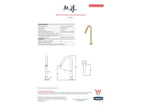 Specification Sheet - Milli Pure Hob Spa Outlet PVD Brushed Gold