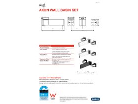 Technical Guide - Milli Axon Wall Basin Set with Black Outlet Chrome/ Matte Black (6 Star)