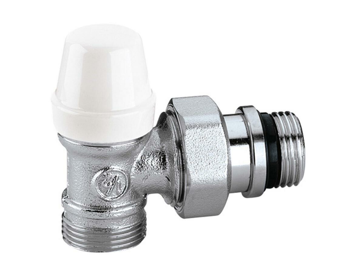 Caleffi Radiator Valve Lockshield Right Angle Male 1/2"