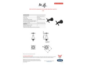 Specification Sheet - Milli Voir Wall Top Assemblies Cross Handles Matte Black Lead Free