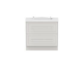 Hero - Kado Lux Ensuite All Drawer Twin 900mm Floor Mount Centre Basin 50mm Top
