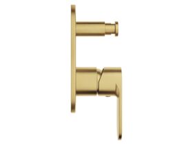 Supporting Image - Mizu Soothe MK2 Shower Mixer with Diverter Kit Brushed Brass - Side