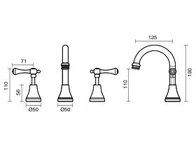 Kado Era Basin Set Fixed Lever Handle (5 Star)