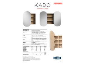 Specification Sheet - Kado Lussi Mirror Cabinets