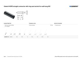 Specification Sheet - Geberit P Trap Adaptor