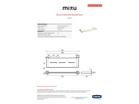 Specification Sheet - Mizu Drift Metal Shelf Brushed Nickel