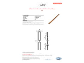 Specification Sheet - Kado Lux Frameless Shower Screen Wall Channel Brushed Bronze