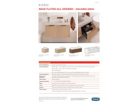 Technical Guide - Kado Neue Fluted Squared Ends All Drawer Wall Hung Vanity