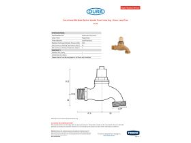 Specification Sheet - Dura Hose Bib Male Spline Vandal Proof Less Key 15mm Lead Free