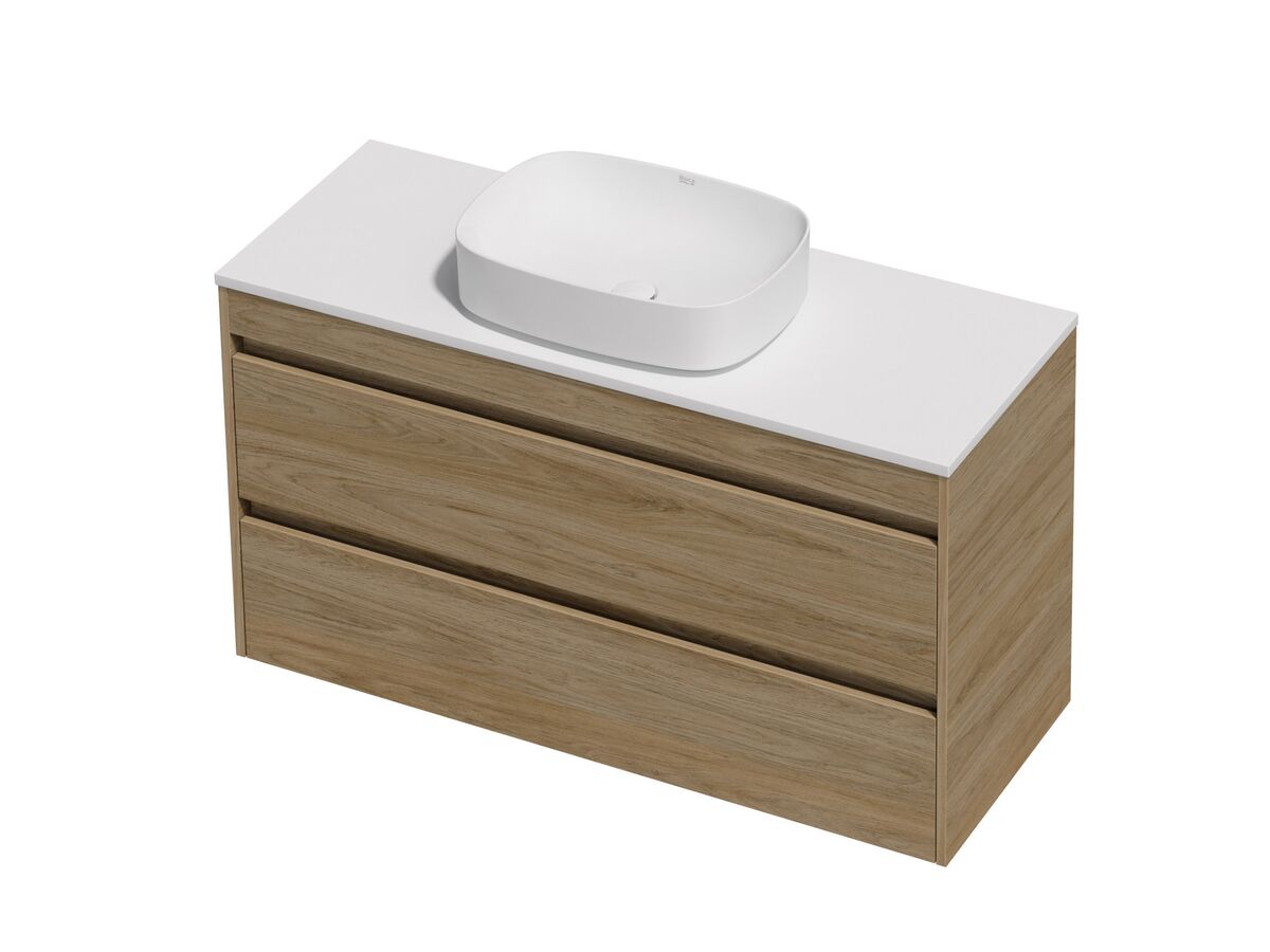 Posh Domaine Twin 1200 2 Drawer Wall Hung Colour Cherry Pie - Basin not included