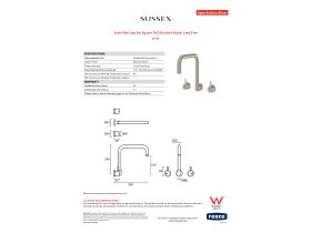 Specification Sheet - Scala Wall Spa Set Square PVD Brushed Nickel Lead Free