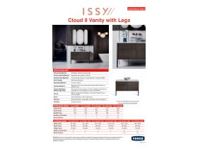 Specification Sheet - ISSY Cloud II Vanity Unit with Legs