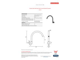Specification Sheet - Sussex Scala Wall Spa Outlet Curved Brushed Gunmetal