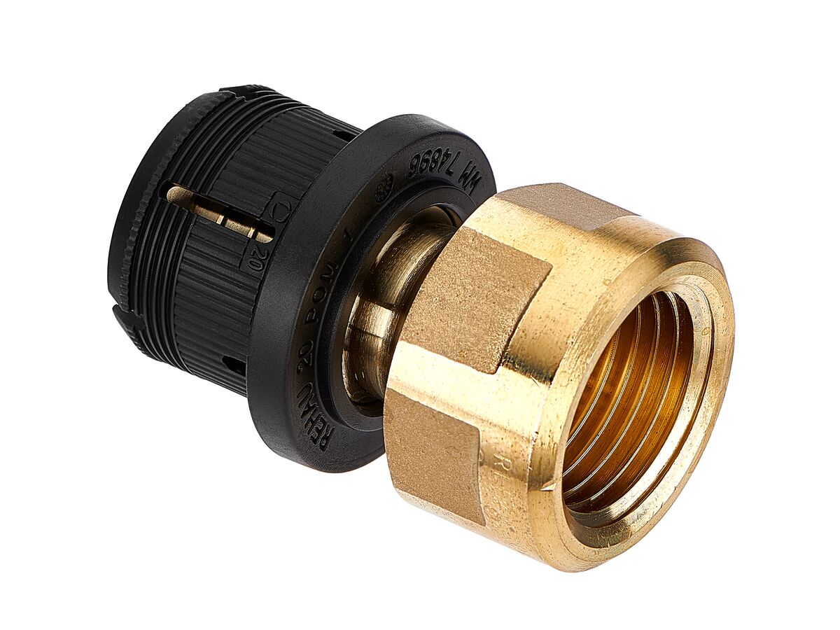 Rehau Edge Lead Free Female Straight Connector 20mm x RP 1/2"