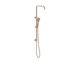 Hero - Mizu Drift Twin Rail Shower and 120mm Handshower Only with Top Rail Water Inlet Brushed Bronze (3 Star)