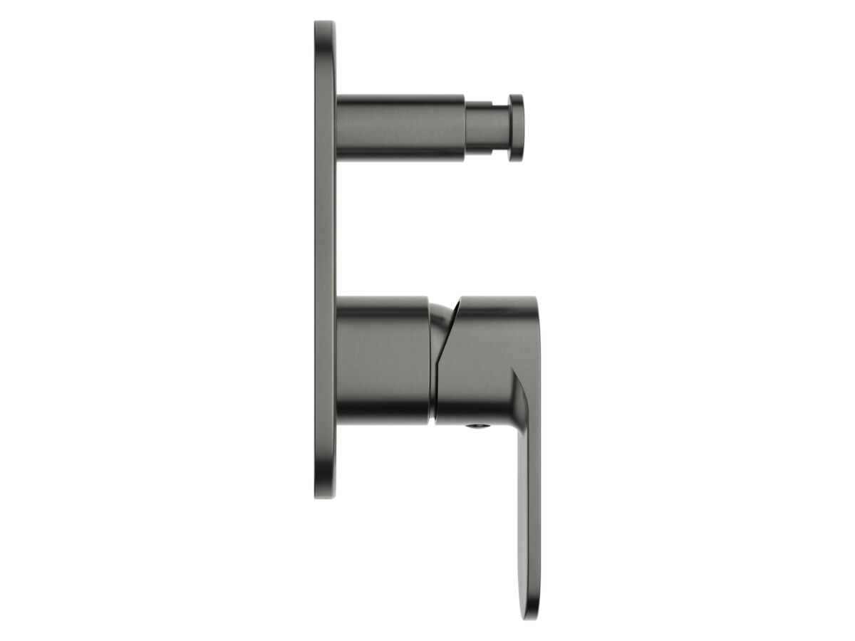 Supporting Image - Mizu Soothe MK2 Shower Mixer with Diverter Kit Brushed Gunmetal - Side