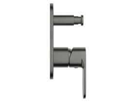 Supporting Image - Mizu Soothe MK2 Shower Mixer with Diverter Kit Brushed Gunmetal - Side
